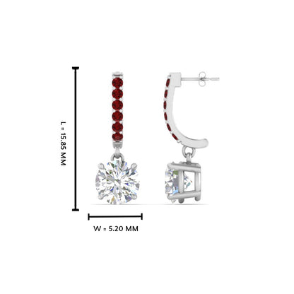 1 Carat Solitaire Diamond Drop Earrings Fascinating Diamonds