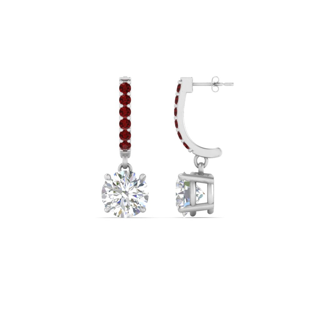 1 Carat Solitaire Diamond Drop Earrings Fascinating Diamonds