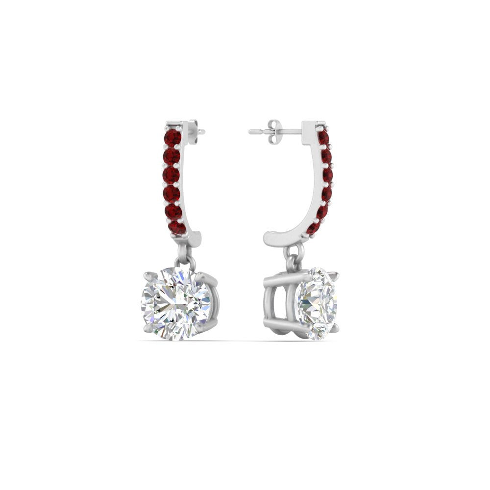 1 Carat Solitaire Diamond Drop Earrings Fascinating Diamonds