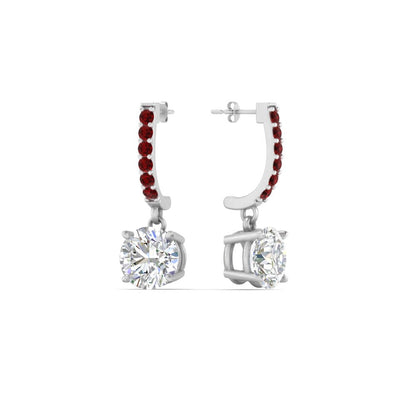 1 Carat Solitaire Diamond Drop Earrings Fascinating Diamonds