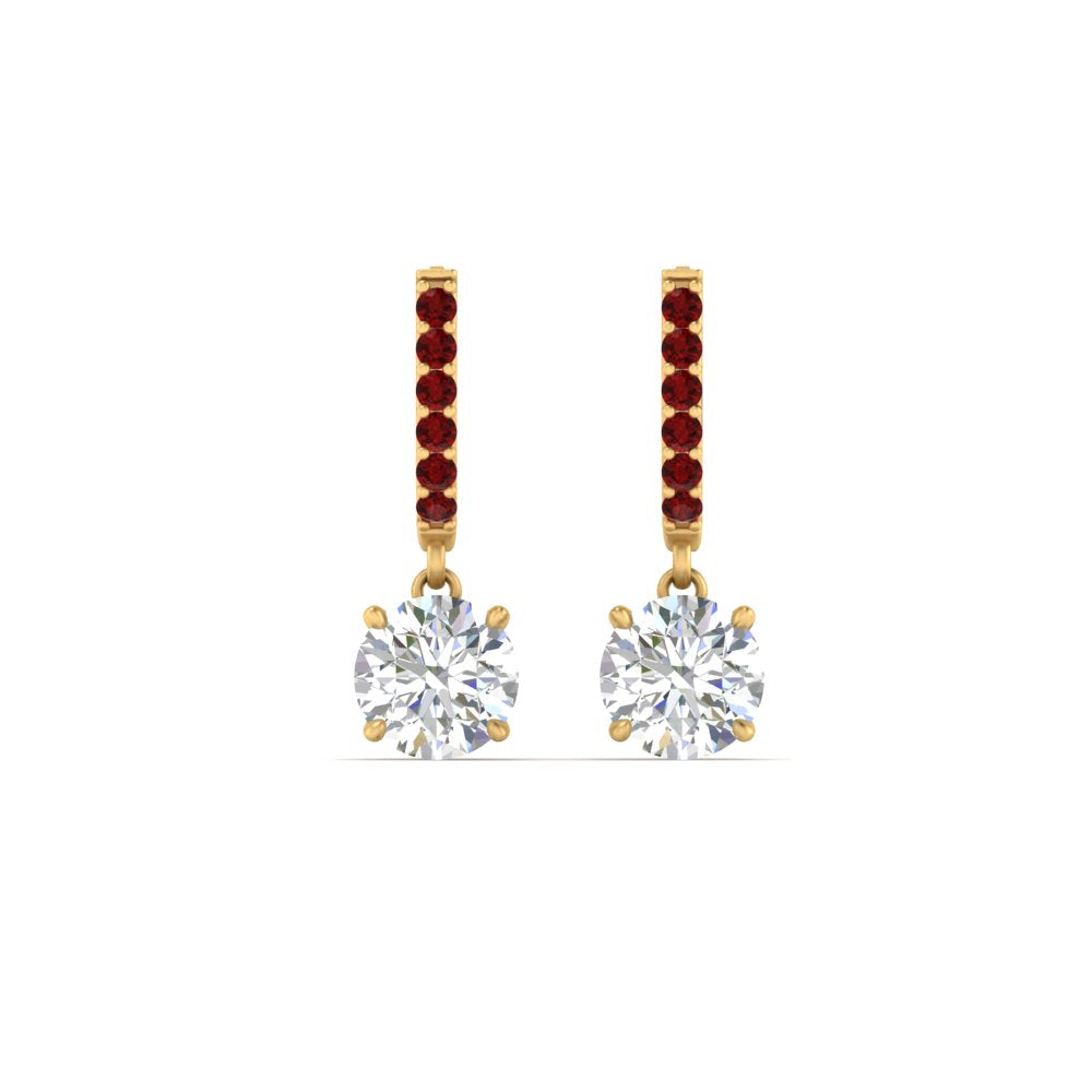 1 Carat Solitaire Diamond Drop Earrings Fascinating Diamonds