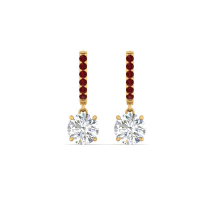 1 Carat Solitaire Diamond Drop Earrings Fascinating Diamonds