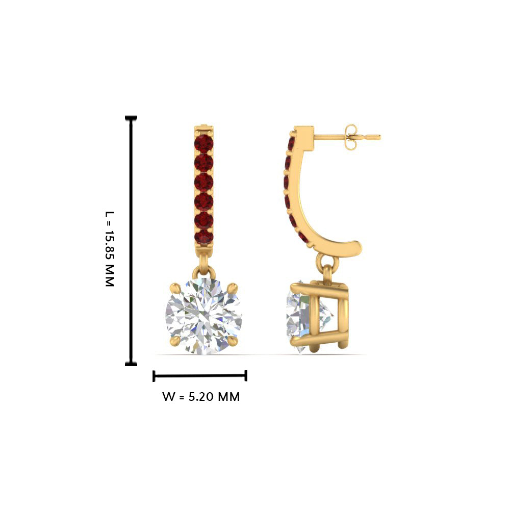1 Carat Solitaire Diamond Drop Earrings Fascinating Diamonds
