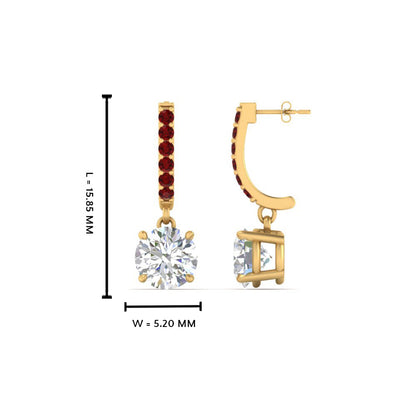 1 Carat Solitaire Diamond Drop Earrings Fascinating Diamonds