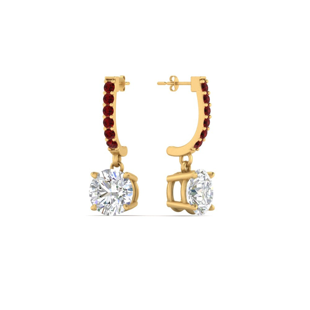 1 Carat Solitaire Diamond Drop Earrings Fascinating Diamonds