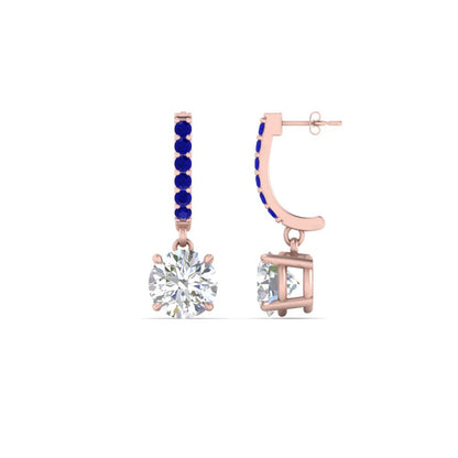 1 Carat Solitaire Diamond Drop Earrings Fascinating Diamonds