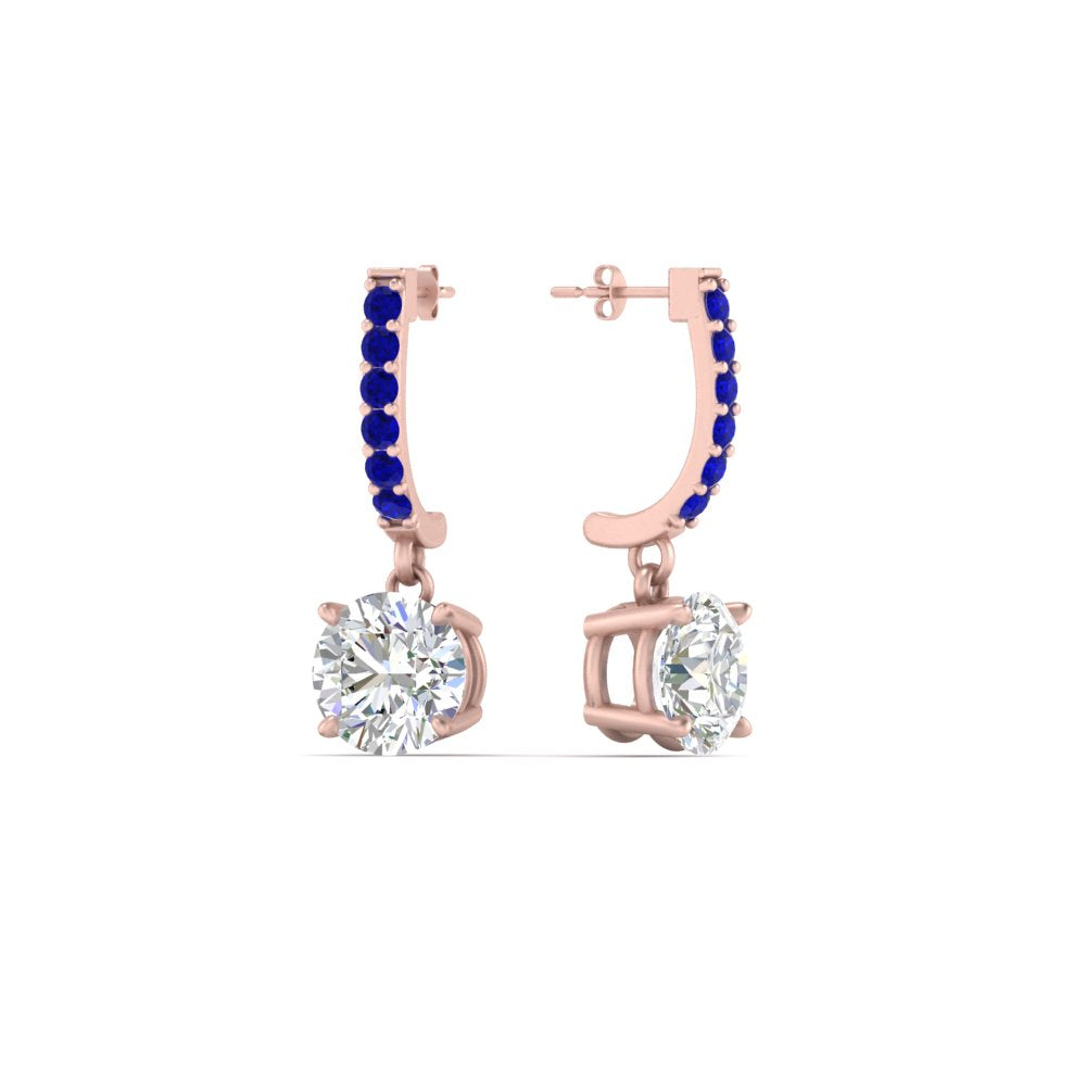 1 Carat Solitaire Diamond Drop Earrings Fascinating Diamonds