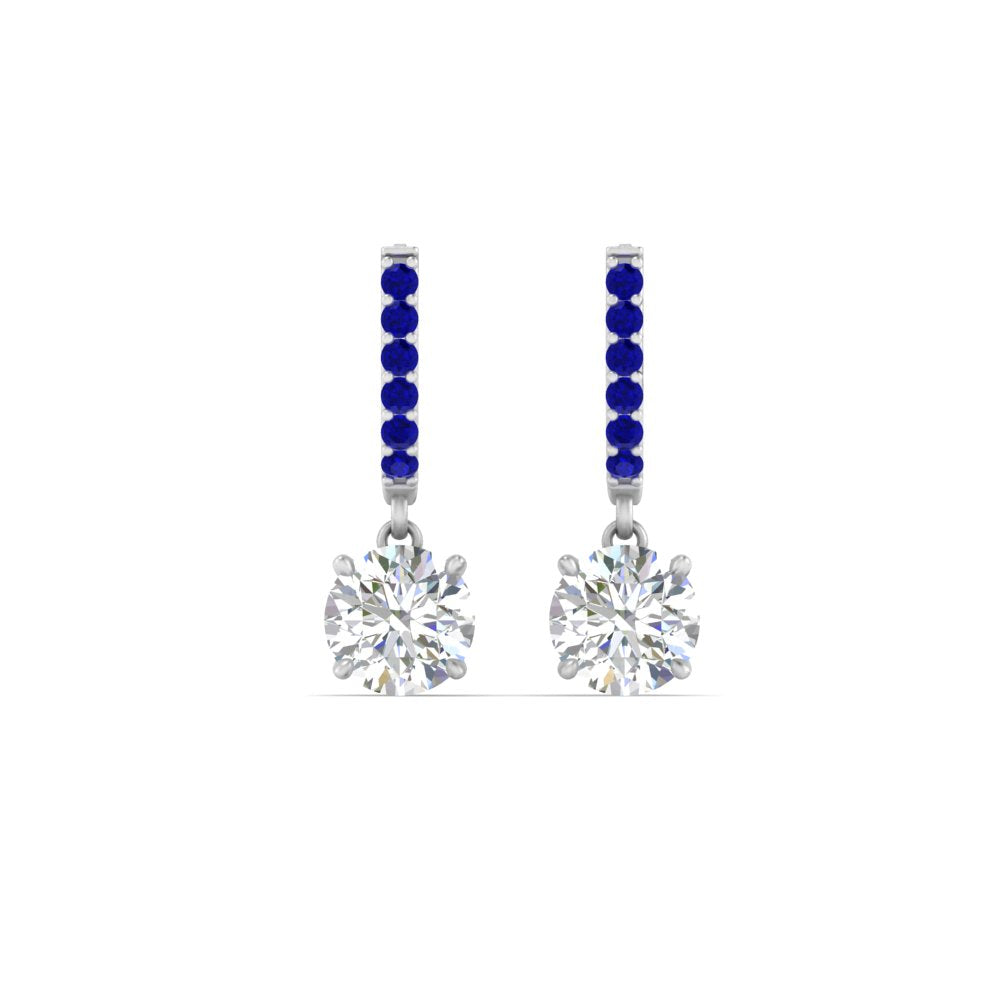 1 Carat Solitaire Diamond Drop Earrings Fascinating Diamonds