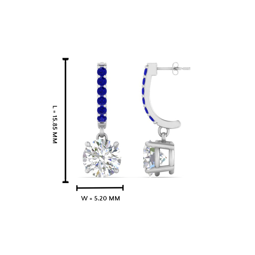 1 Carat Solitaire Diamond Drop Earrings Fascinating Diamonds