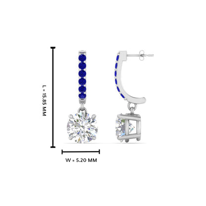1 Carat Solitaire Diamond Drop Earrings Fascinating Diamonds