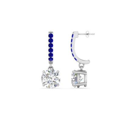 1 Carat Solitaire Diamond Drop Earrings Fascinating Diamonds