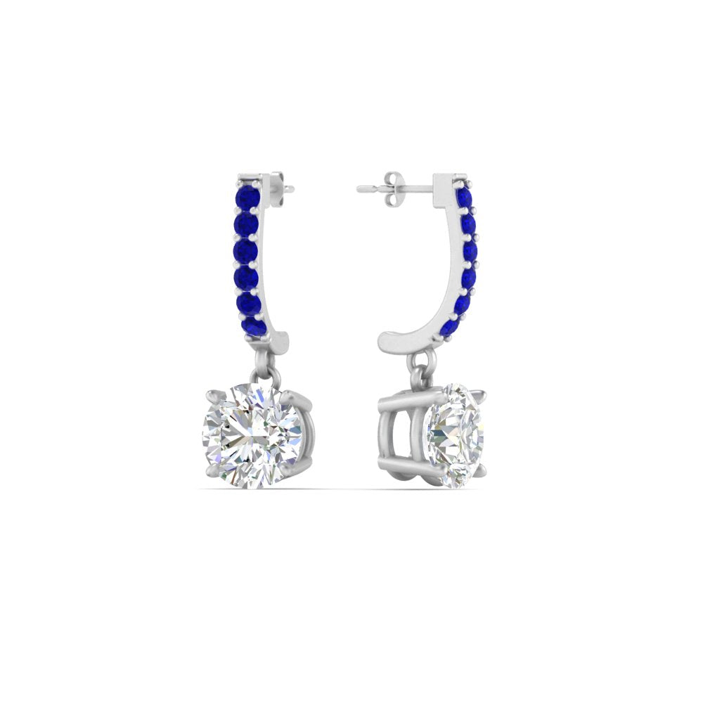 1 Carat Solitaire Diamond Drop Earrings Fascinating Diamonds