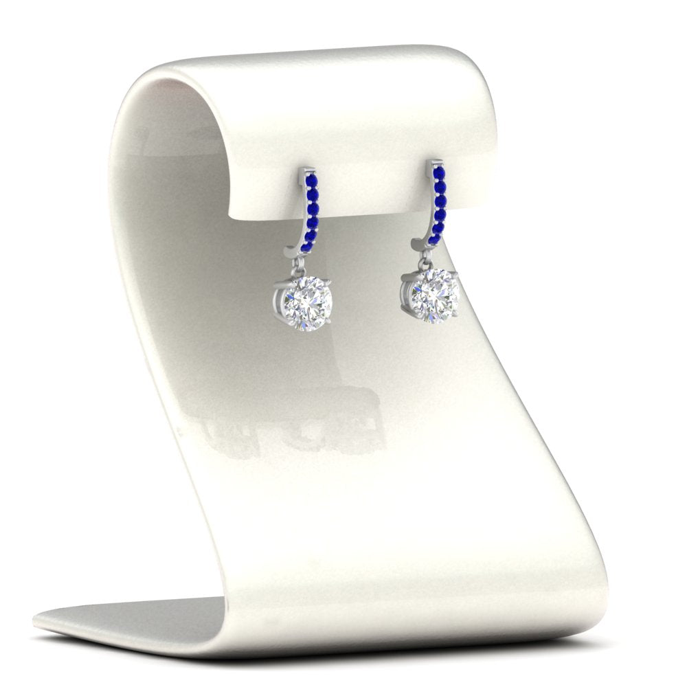 1 Carat Solitaire Diamond Drop Earrings Fascinating Diamonds