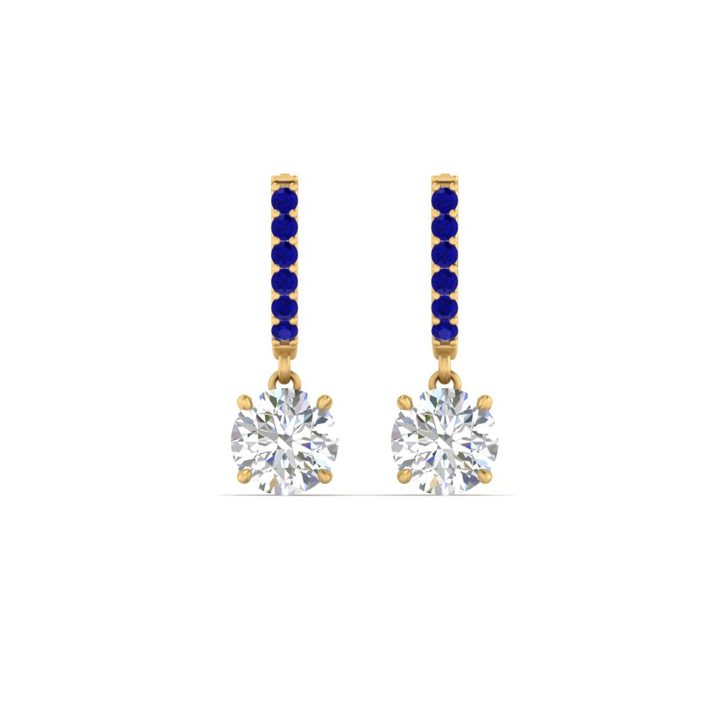 1 Carat Solitaire Diamond Drop Earrings Fascinating Diamonds