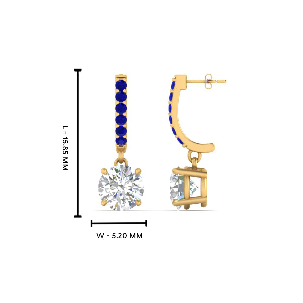 1 Carat Solitaire Diamond Drop Earrings Fascinating Diamonds