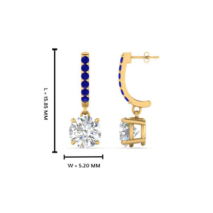 1 Carat Solitaire Diamond Drop Earrings Fascinating Diamonds