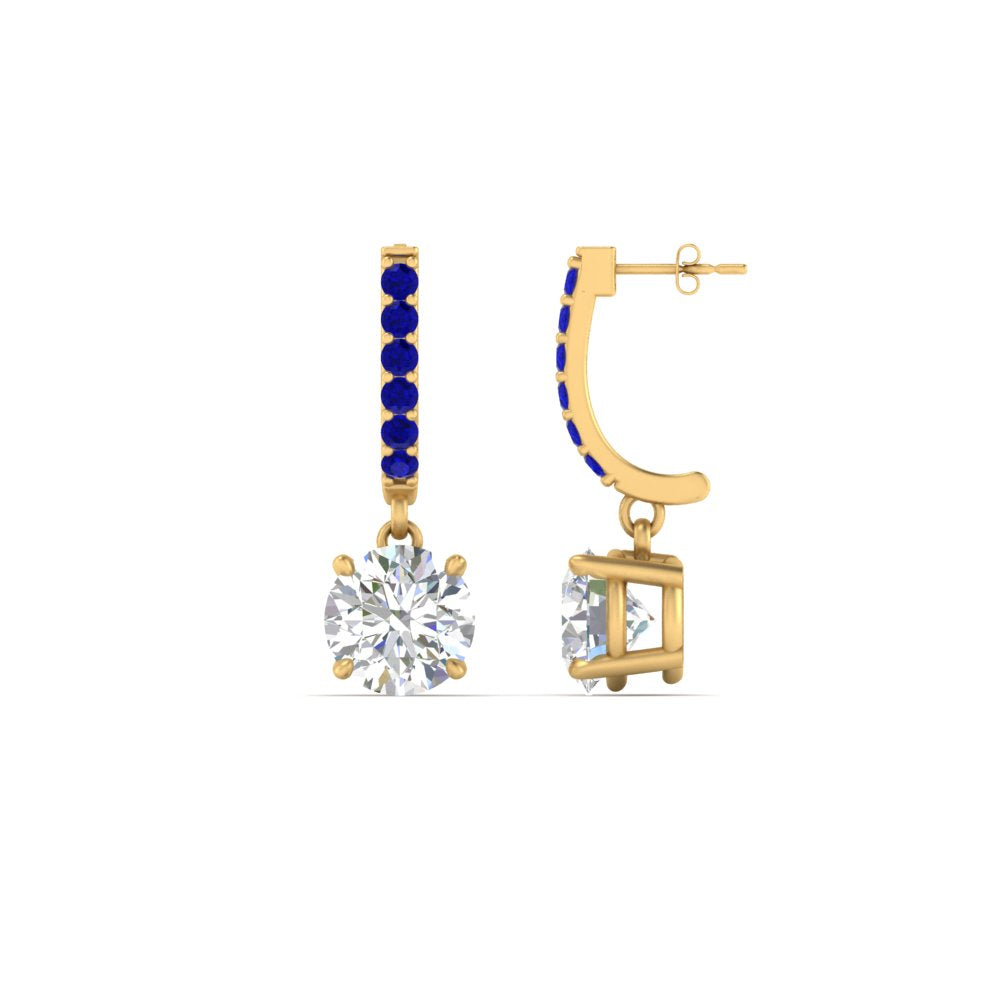 1 Carat Solitaire Diamond Drop Earrings Fascinating Diamonds