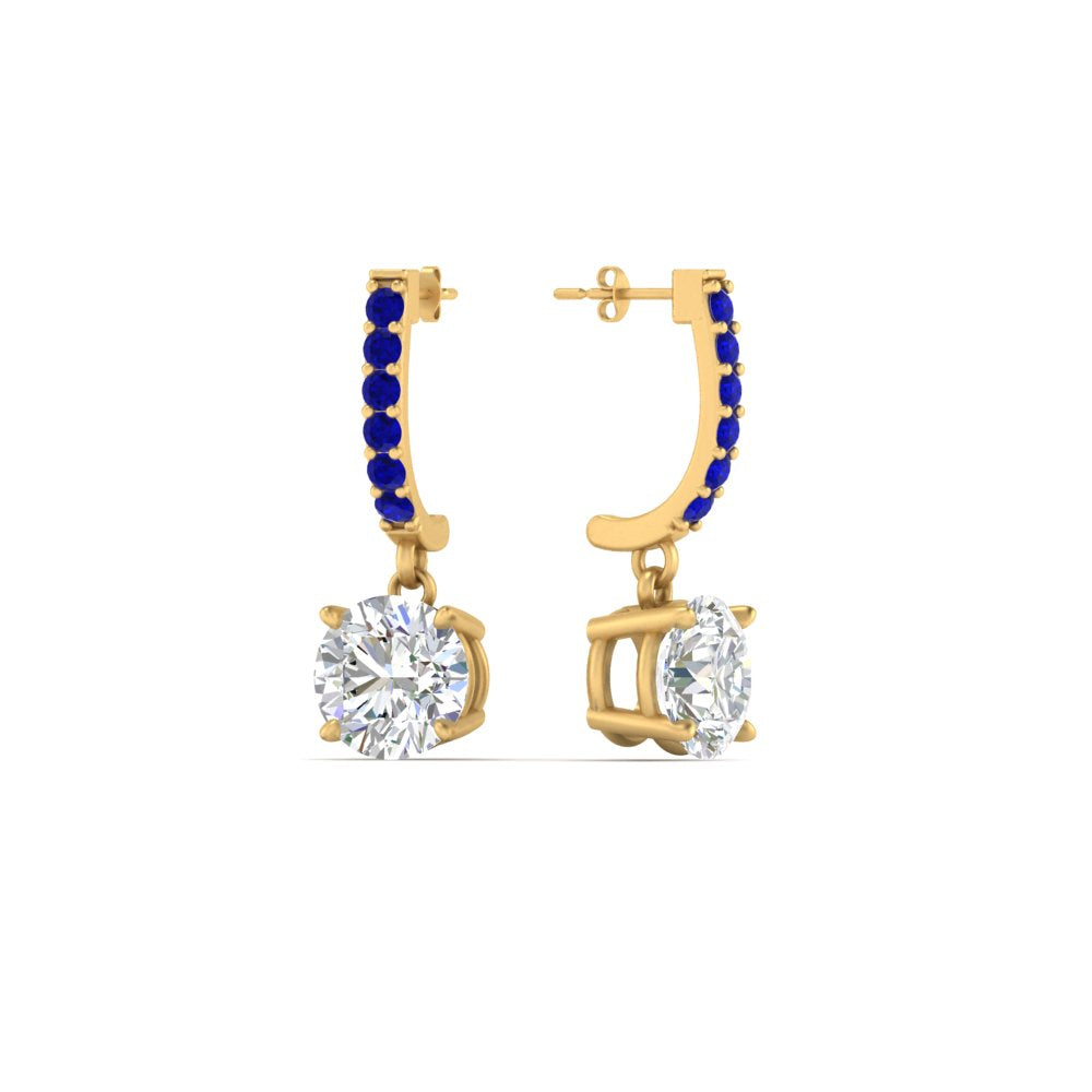 1 Carat Solitaire Diamond Drop Earrings Fascinating Diamonds