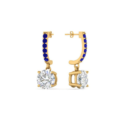 1 Carat Solitaire Diamond Drop Earrings Fascinating Diamonds