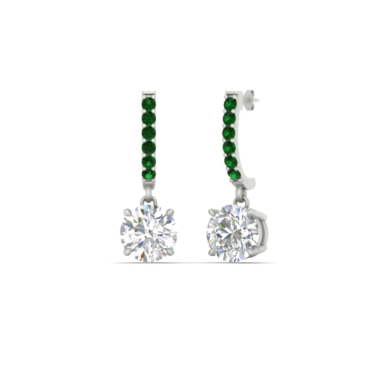 1 Carat Solitaire Diamond Drop Earrings Fascinating Diamonds