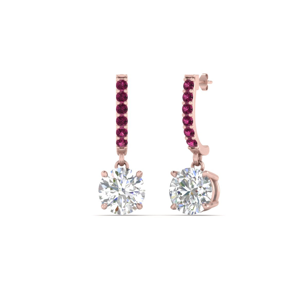 1 Carat Solitaire Diamond Drop Earrings Fascinating Diamonds