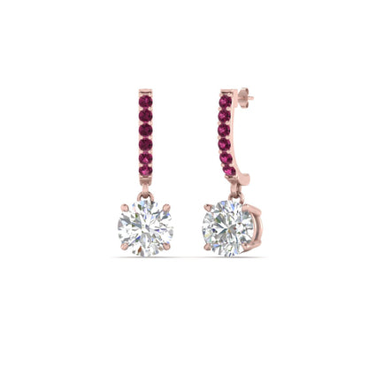 1 Carat Solitaire Diamond Drop Earrings Fascinating Diamonds