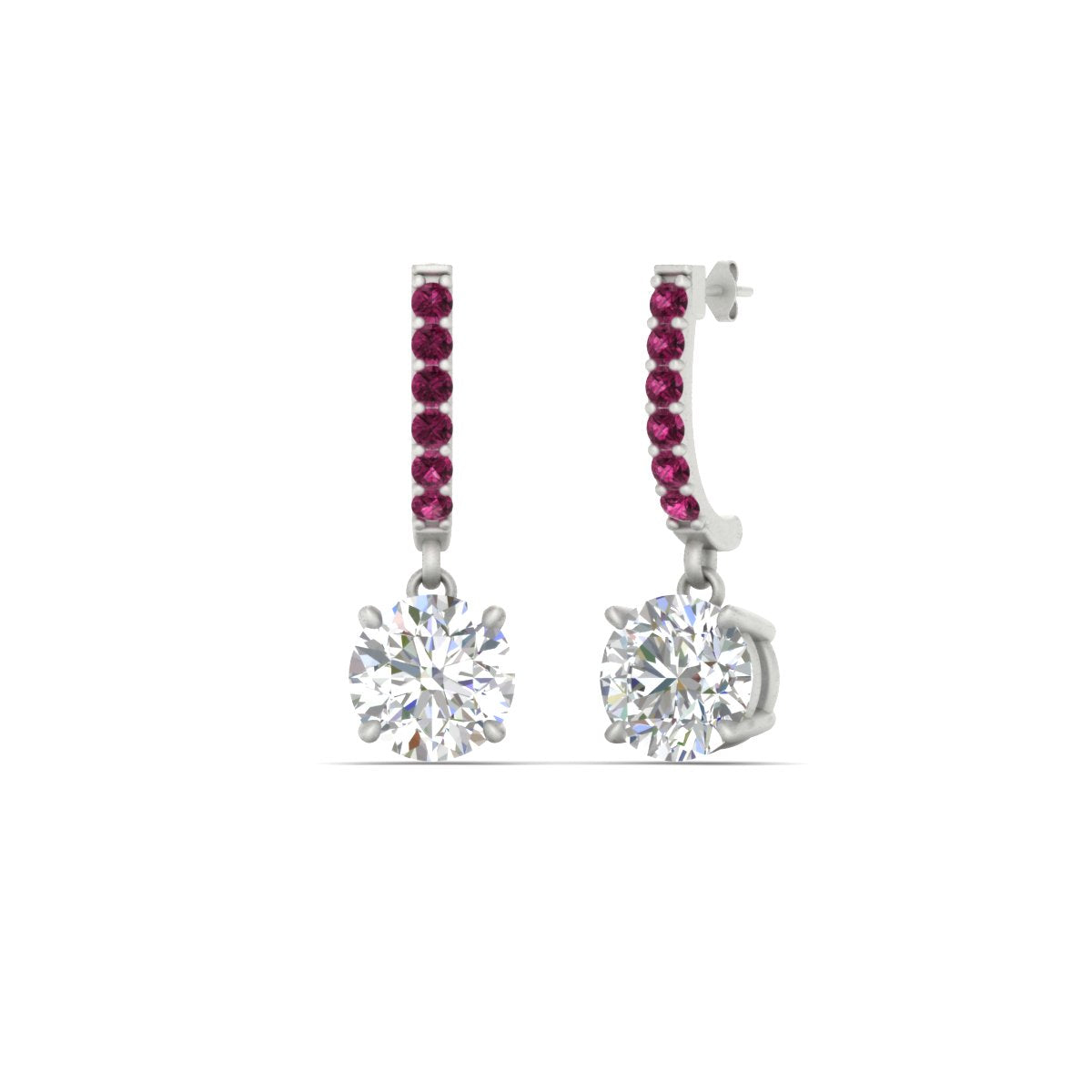 1 Carat Solitaire Diamond Drop Earrings Fascinating Diamonds