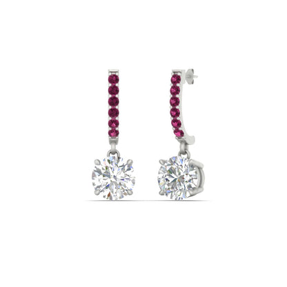 1 Carat Solitaire Diamond Drop Earrings Fascinating Diamonds