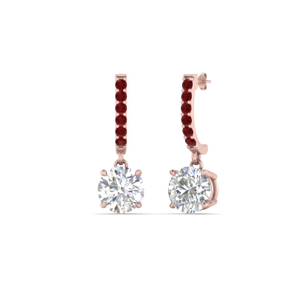 1 Carat Solitaire Diamond Drop Earrings Fascinating Diamonds