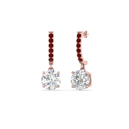 1 Carat Solitaire Diamond Drop Earrings Fascinating Diamonds