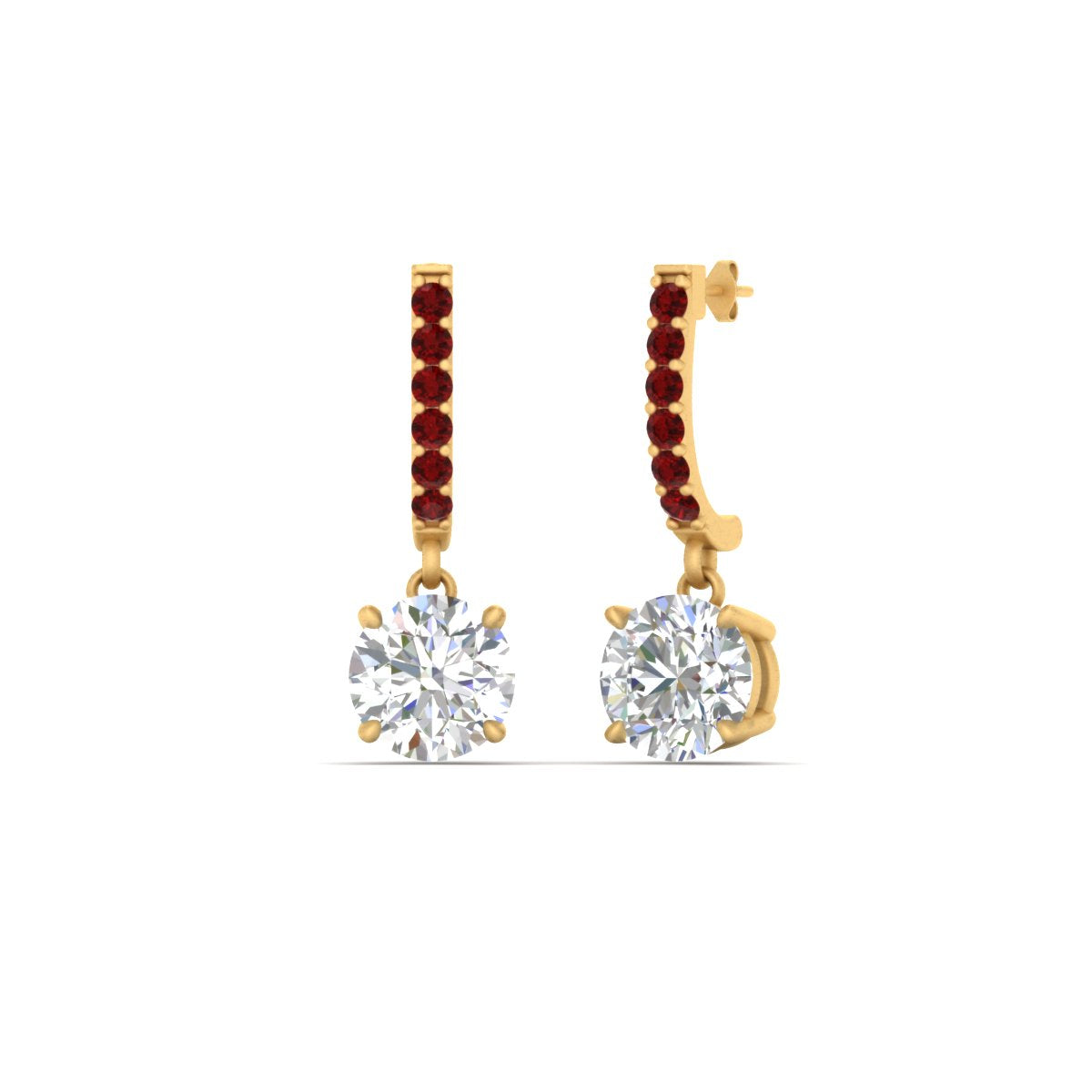 1 Carat Solitaire Diamond Drop Earrings Fascinating Diamonds