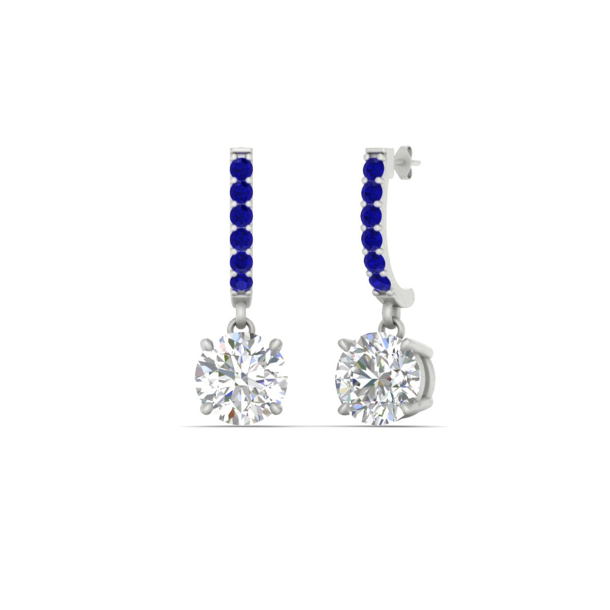 1 Carat Solitaire Diamond Drop Earrings Fascinating Diamonds