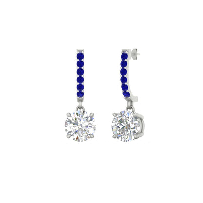 1 Carat Solitaire Diamond Drop Earrings Fascinating Diamonds