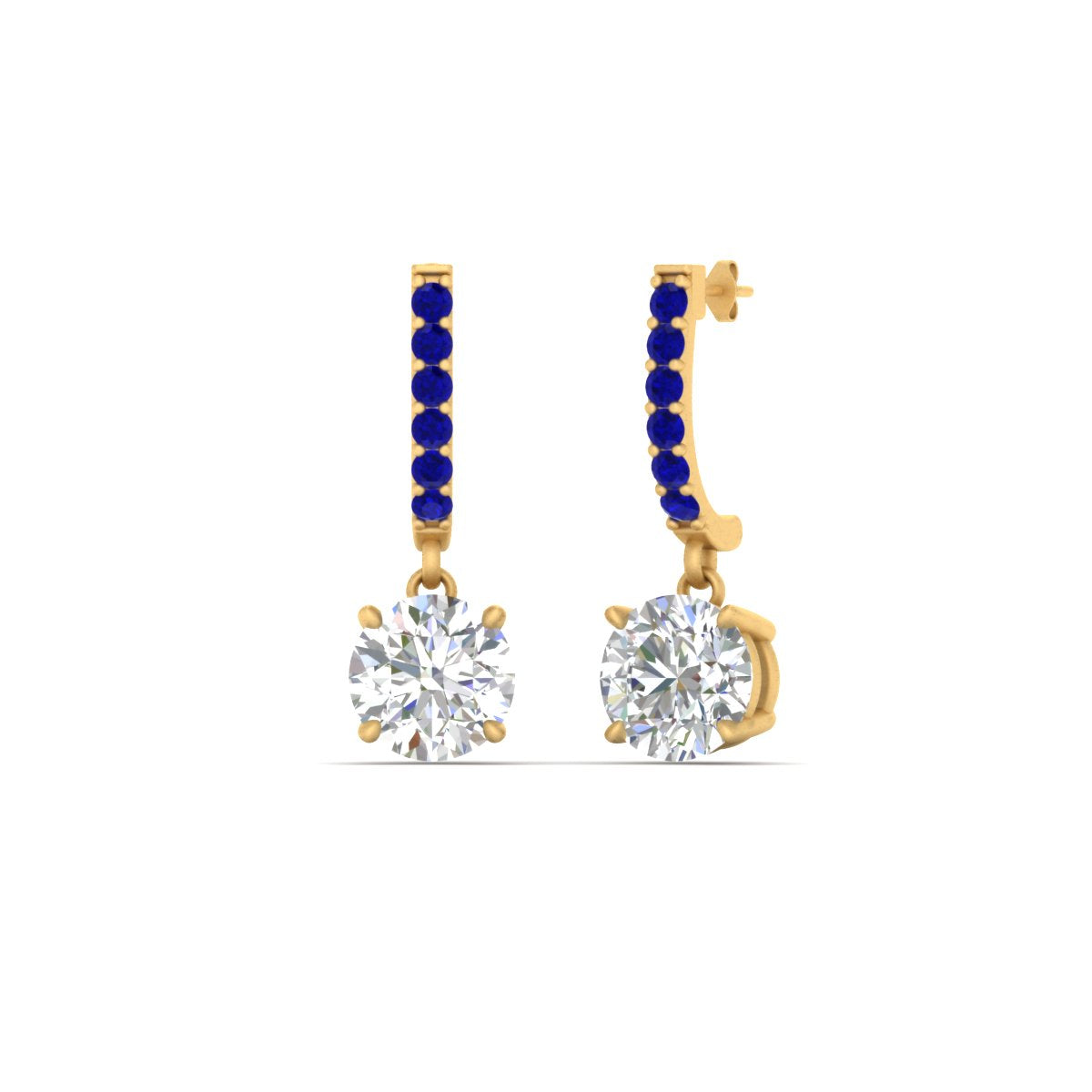 1 Carat Solitaire Diamond Drop Earrings Fascinating Diamonds