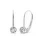 Lever Back Bezel Set Round Diamond Earrings Fascinating Diamonds