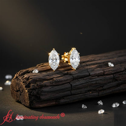 Marquise Diamond 6 Prong Stud Earrings Fascinating Diamonds