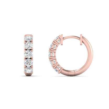 1 Carat Sparkle Five Stone Hoop Earrings Fascinating Diamonds