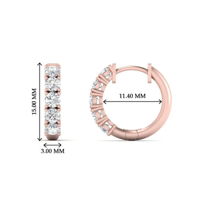 1 Carat Sparkle Five Stone Hoop Earrings Fascinating Diamonds
