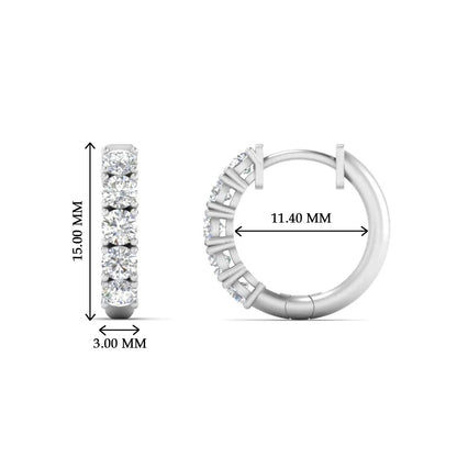 1 Carat Sparkle Five Stone Hoop Earrings Fascinating Diamonds
