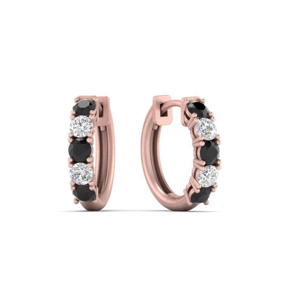 1 Carat Sparkle Five Stone Hoop Earrings Fascinating Diamonds