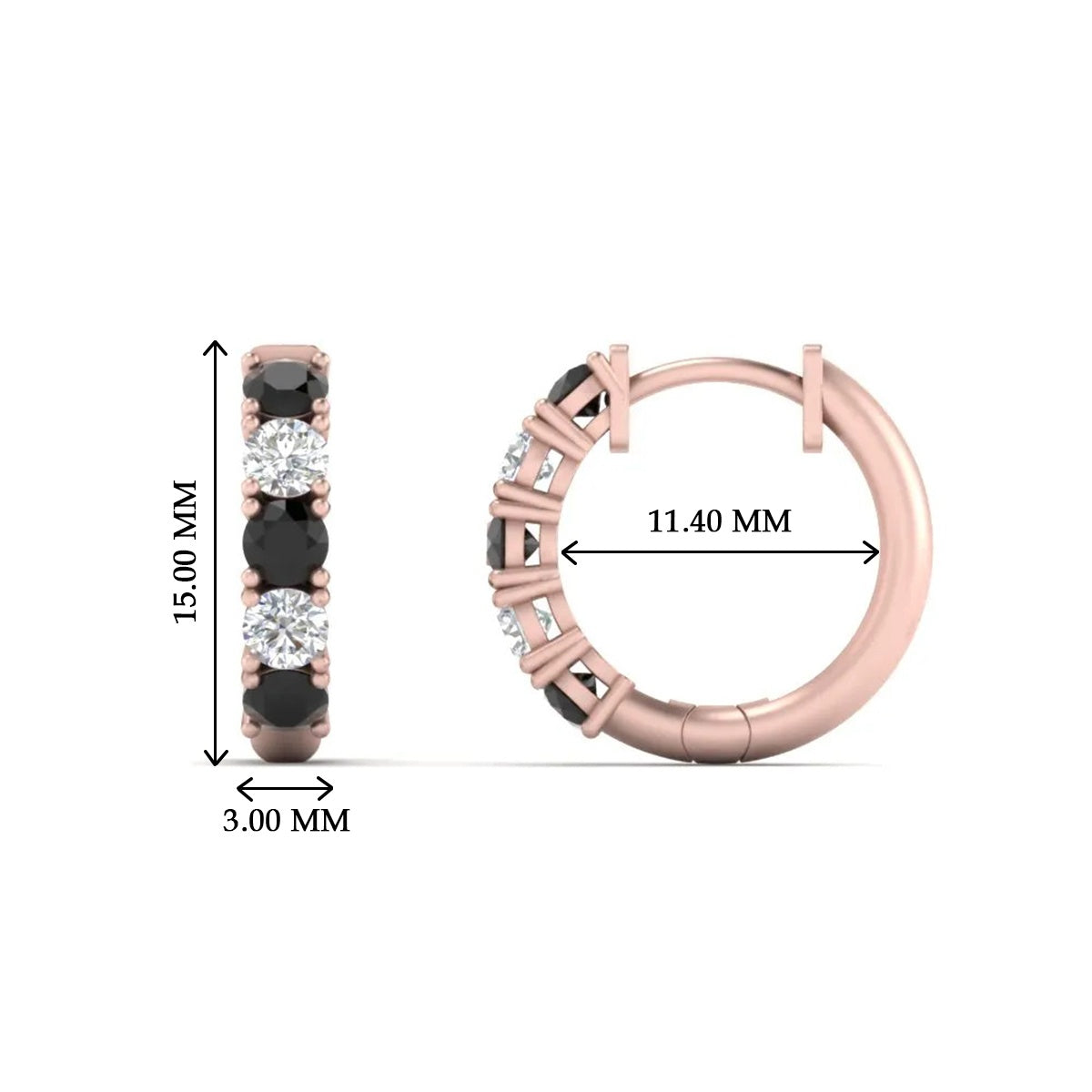 1 Carat Sparkle Five Stone Hoop Earrings Fascinating Diamonds