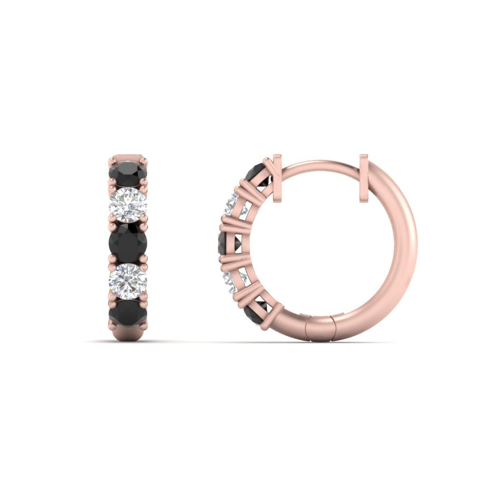 1 Carat Sparkle Five Stone Hoop Earrings Fascinating Diamonds