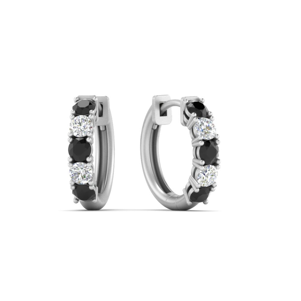 1 Carat Sparkle Five Stone Hoop Earrings Fascinating Diamonds