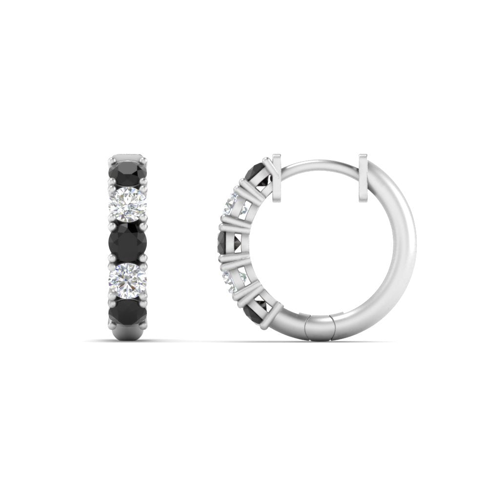 1 Carat Sparkle Five Stone Hoop Earrings Fascinating Diamonds