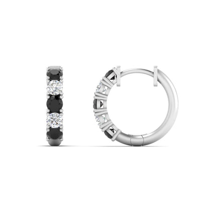 1 Carat Sparkle Five Stone Hoop Earrings Fascinating Diamonds