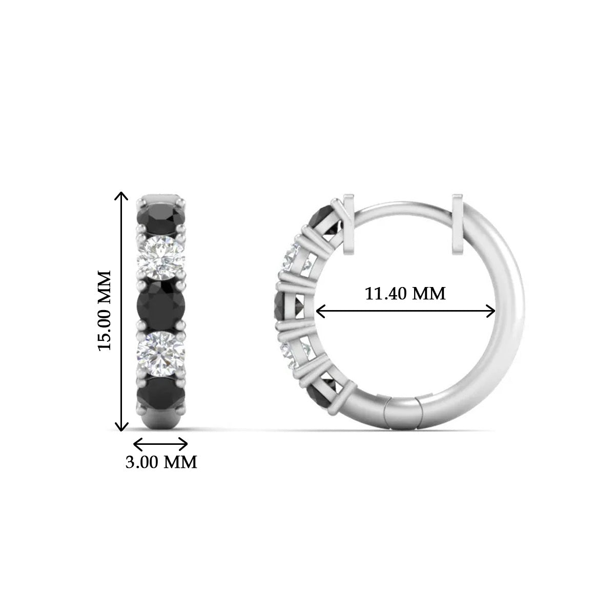 1 Carat Sparkle Five Stone Hoop Earrings Fascinating Diamonds