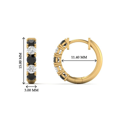 1 Carat Sparkle Five Stone Hoop Earrings Fascinating Diamonds