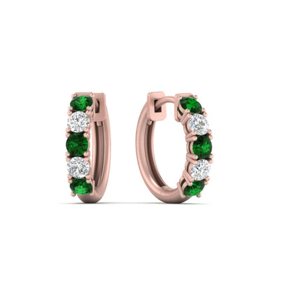 1 Carat Sparkle Five Stone Hoop Earrings Fascinating Diamonds
