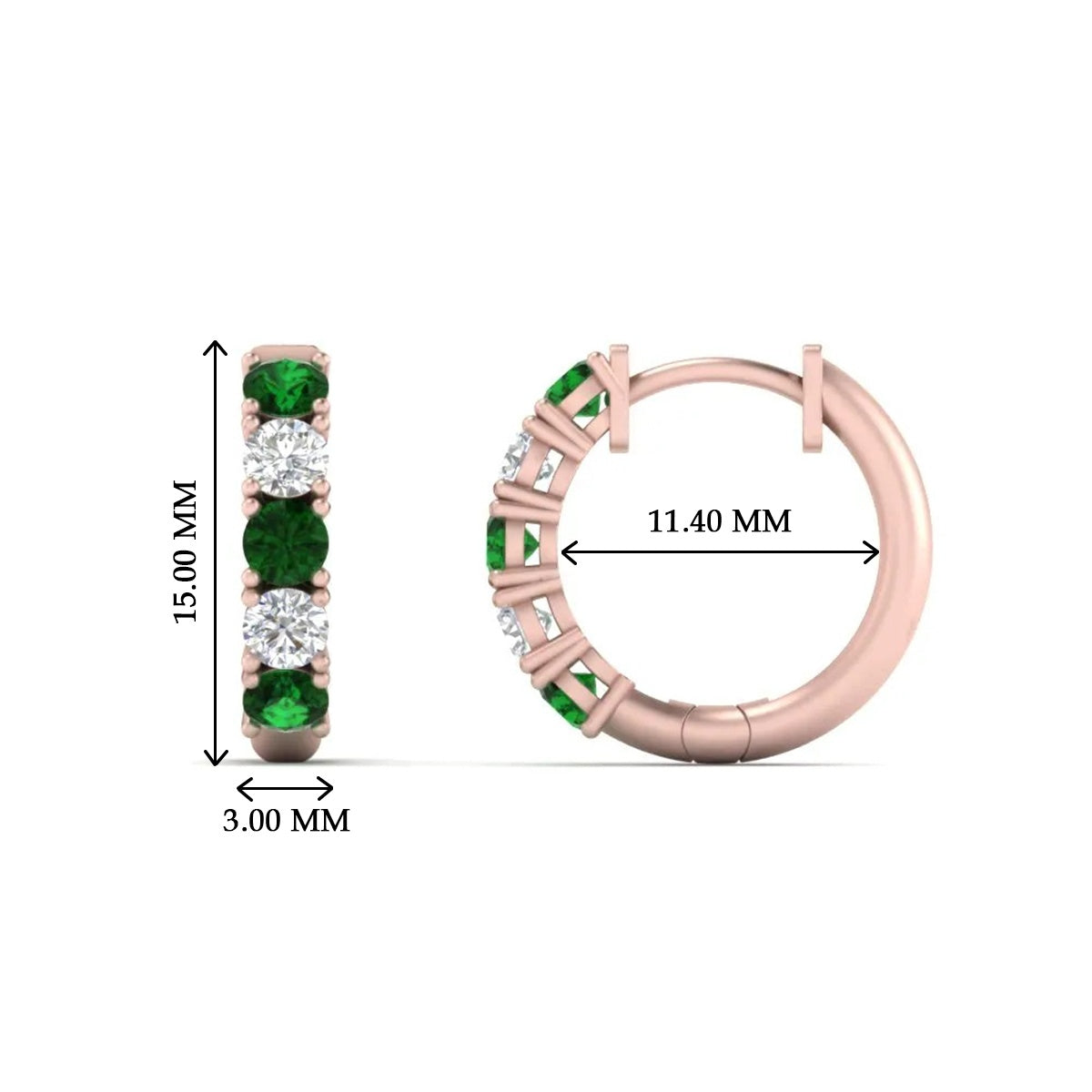 1 Carat Sparkle Five Stone Hoop Earrings Fascinating Diamonds