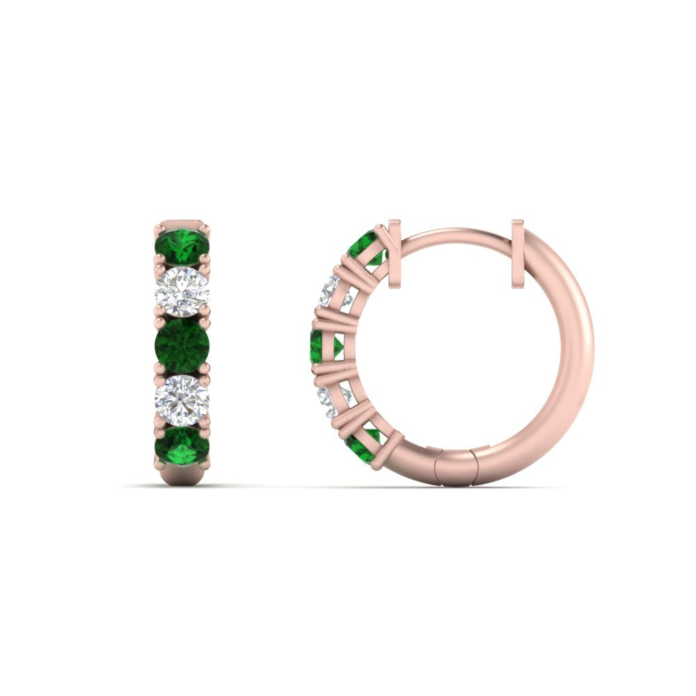 1 Carat Sparkle Five Stone Hoop Earrings Fascinating Diamonds